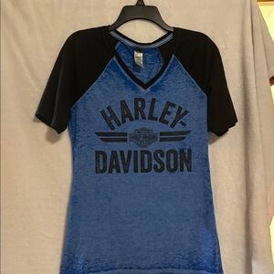 Harley-Davidson Black and Blue Graphic Tee